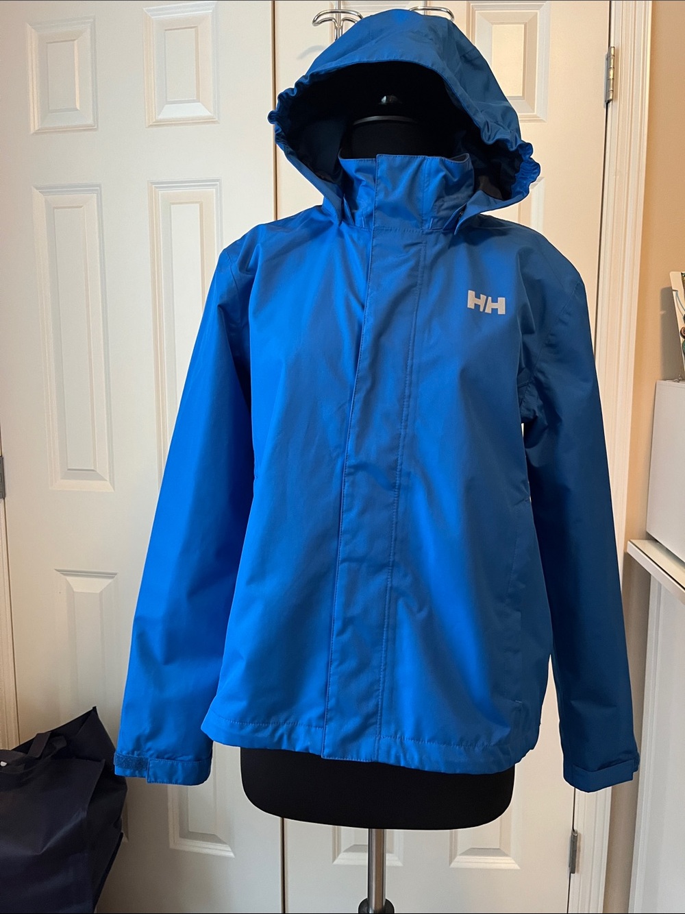 Helly Hansen Bright Blue Kids Waterproof Hooded Rain Jacket